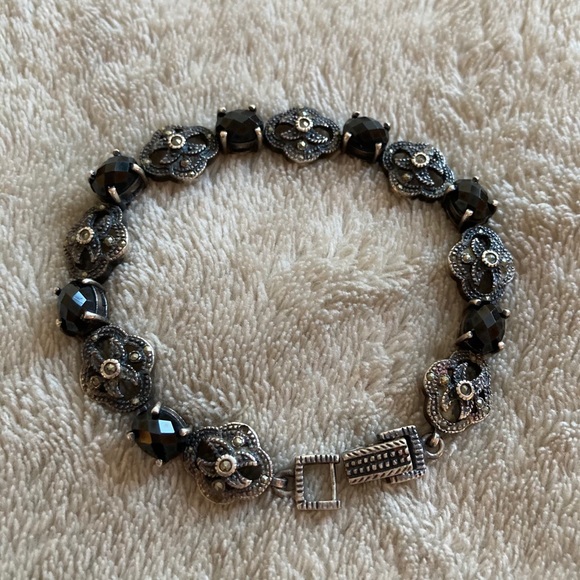 Silver bracelet with zircons - Picture 3 of 7